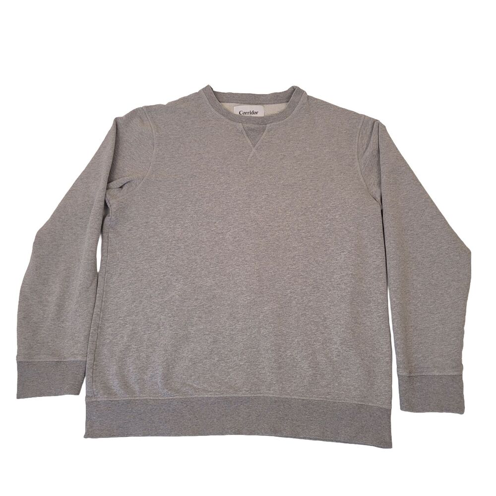 Corridor NYC Crewneck Sweatshirt XL Gray Made in Portugal Minimalist Pullover